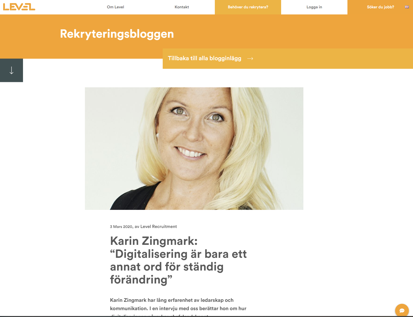 Läs mer om artikeln Karin Zingmark: “Digitalisering är bara ett annat ord för ständig förändring”